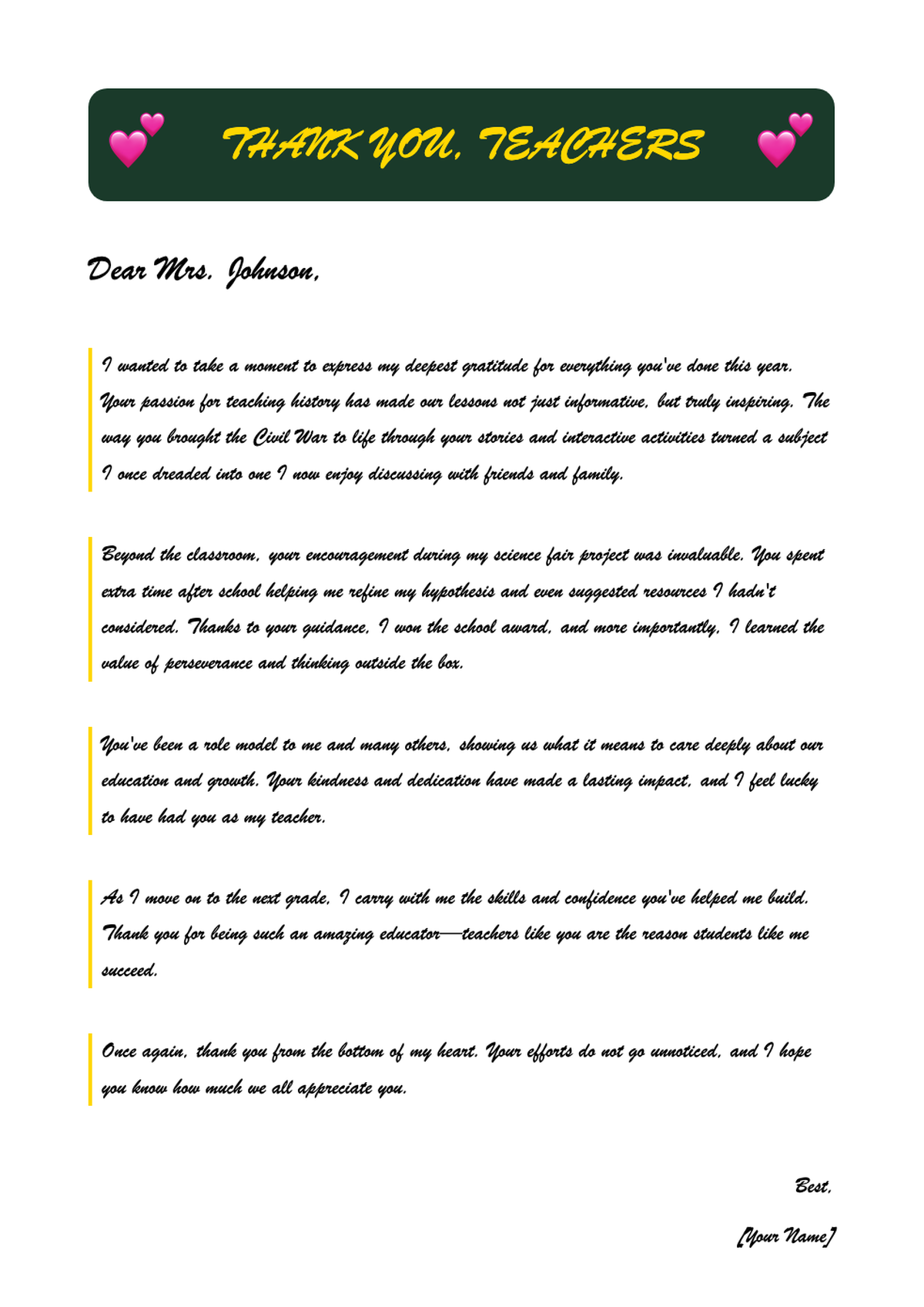 Personalized teacher appreciation letter with heart banner header_variant_1